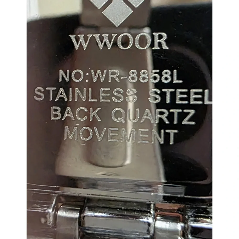 Women's Silvertone WWOOR  Quartz Watch w/‎ Rhinestones WR-8858L #0172